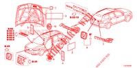EMBLEMES/ETIQUETTES DE PRECAUTIONS pour Honda ACCORD TOURER 2.4 EXECUTIVE 5 Portes 5 vitesses automatique 2014