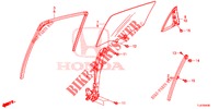 GLACE PORTE ARRIERE/REGULATEUR pour Honda ACCORD TOURER 2.4 S 5 Portes 6 vitesses manuelles 2014
