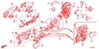 SERRURES PORTES ARRIERE/POIGNEE EXTERNE pour Honda ACCORD TOURER 2.4 S 5 Portes 5 vitesses automatique 2014