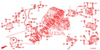 SUPPORTS DE MOTEUR (2.4L) (AT) pour Honda ACCORD TOURER 2.4 S 5 Portes 5 vitesses automatique 2014