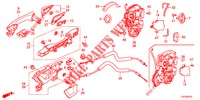 SERRURES PORTES ARRIERE/POIGNEE EXTERNE pour Honda ACCORD TOURER 2.0 ELEGANCE PACK 5 Portes 6 vitesses manuelles 2013