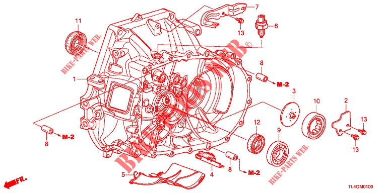 CARTER D'EMBRAYAGE pour Honda ACCORD TOURER 2.0 ELEGANCE PACK 5 Portes 6 vitesses manuelles 2013