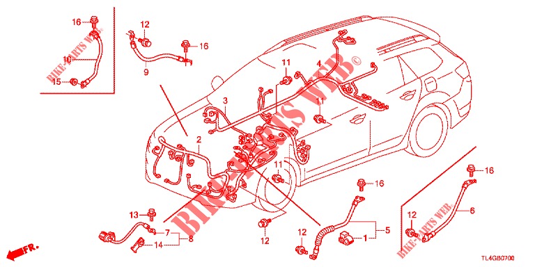 FAISCEAU DES FILS (1) (LH) pour Honda ACCORD TOURER 2.0 ELEGANCE PACK 5 Portes 6 vitesses manuelles 2013