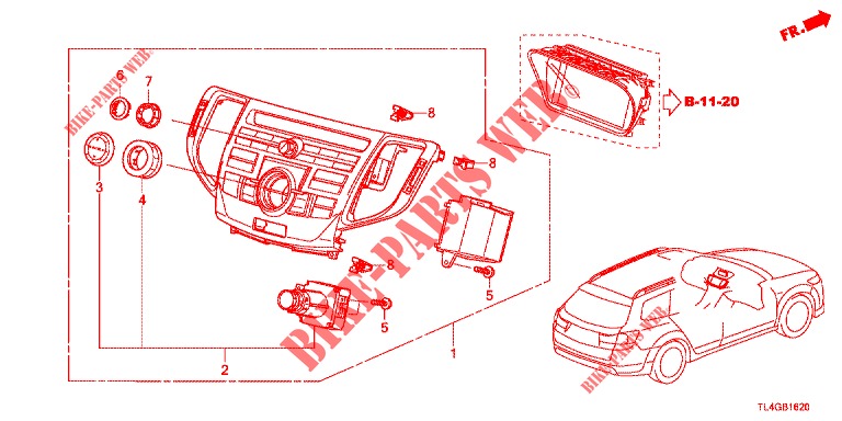 MODULE CENTRAL (NAVIGATION) pour Honda ACCORD TOURER 2.0 ELEGANCE PACK 5 Portes 6 vitesses manuelles 2013