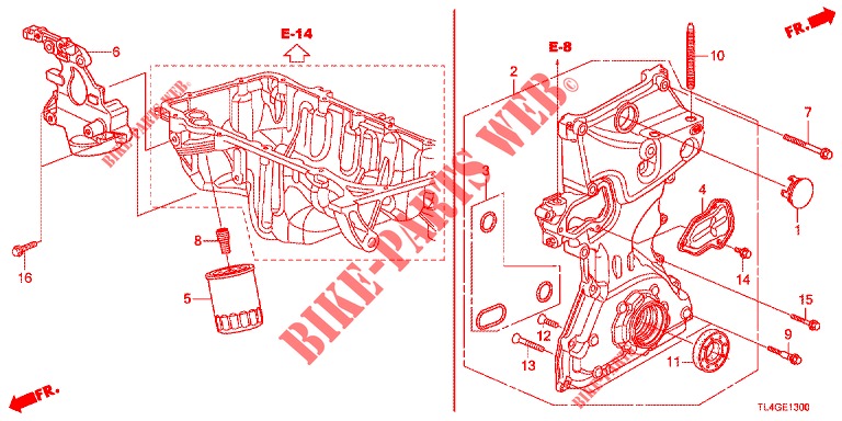 POMPE A HUILE (2.0L) pour Honda ACCORD TOURER 2.0 ELEGANCE PACK 5 Portes 6 vitesses manuelles 2013