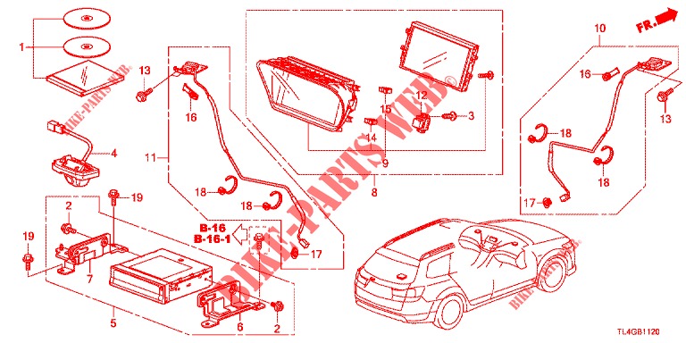 SYSTEME DE NAVIGATION pour Honda ACCORD TOURER 2.0 ELEGANCE PACK 5 Portes 6 vitesses manuelles 2013