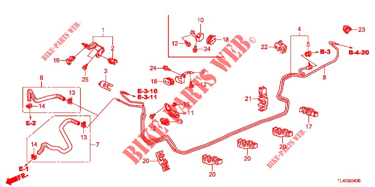 TUYAU DE CARBURANT pour Honda ACCORD TOURER 2.0 ELEGANCE PACK 5 Portes 6 vitesses manuelles 2013
