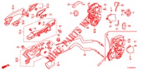 SERRURES PORTES ARRIERE/POIGNEE EXTERNE pour Honda ACCORD TOURER 2.0 EXECUTIVE 5 Portes 6 vitesses manuelles 2013