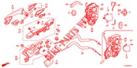 SERRURES PORTES ARRIERE/POIGNEE EXTERNE pour Honda ACCORD TOURER 2.0 S 5 Portes 6 vitesses manuelles 2013