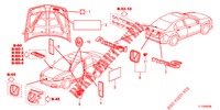 EMBLEMES/ETIQUETTES DE PRECAUTIONS pour Honda ACCORD 2.0 ELEGANCE PACK 4 Portes 6 vitesses manuelles 2012