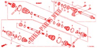 ARBRE PRIMAIRE AVANT/DEMI ARBRE (2.0L) pour Honda ACCORD 2.0 S 4 Portes 6 vitesses manuelles 2012