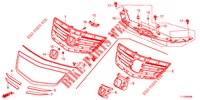 GRILLE AVANT pour Honda ACCORD DIESEL 2.2 ELEGANCE PACK 4 Portes 5 vitesses automatique 2012