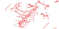 PARE CHOC ARRIERE pour Honda ACCORD DIESEL 2.2 EXECUTIVE 4 Portes 6 vitesses manuelles 2012