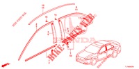 MOULAGE pour Honda ACCORD 2.0 S 4 Portes 6 vitesses manuelles 2014