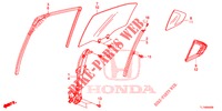 GLACE PORTE ARRIERE/REGULATEUR pour Honda ACCORD 2.0 S 4 Portes 5 vitesses automatique 2014