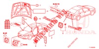 EMBLEMES/ETIQUETTES DE PRECAUTIONS pour Honda ACCORD DIESEL 2.2 LUXURY 4 Portes 5 vitesses automatique 2014
