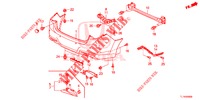 PARE CHOC ARRIERE pour Honda ACCORD DIESEL 2.2 LUXURY 4 Portes 5 vitesses automatique 2014