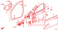 PANNEAUX DE PORTE AVANT pour Honda ACCORD 2.4 S 4 Portes 5 vitesses automatique 2015