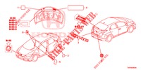 EMBLEMES/ETIQUETTES DE PRECAUTIONS pour Honda CIVIC 1.4 COMFORT 5 Portes 6 vitesses manuelles 2012