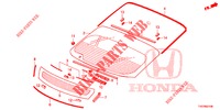 PARE BRISE ARRIERE pour Honda CIVIC 1.4 COMFORT 5 Portes 6 vitesses manuelles 2012