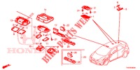 PLAFONNIER pour Honda CIVIC 1.4 COMFORT 5 Portes 6 vitesses manuelles 2012