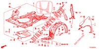 GARDE BOUE AVANT pour Honda CIVIC 1.8 COMFORT 5 Portes 6 vitesses manuelles 2012