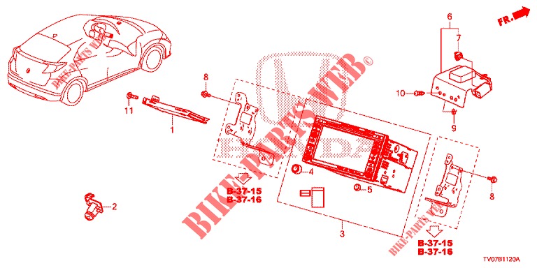 SYSTEME DE NAVIGATION pour Honda CIVIC 1.8 EXECUTIVE 5 Portes 5 vitesses automatique 2012