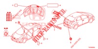 EMBLEMES/ETIQUETTES DE PRECAUTIONS pour Honda CIVIC DIESEL 2.2 ELEGANCE 5 Portes 6 vitesses manuelles 2012