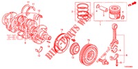 VILEBREQUIN/PISTON (DIESEL) (2.2L) pour Honda CIVIC DIESEL 2.2 ELEGANCE 5 Portes 6 vitesses manuelles 2012