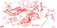 GARDE BOUE AVANT pour Honda CIVIC DIESEL 2.2 EXCLUSIVE 5 Portes 6 vitesses manuelles 2012