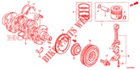 VILEBREQUIN/PISTON (DIESEL) (2.2L) pour Honda CIVIC DIESEL 2.2 S 5 Portes 6 vitesses manuelles 2012