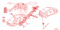 EMBLEMES/ETIQUETTES DE PRECAUTIONS pour Honda CIVIC DIESEL 2.2 EXECUTIVE 5 Portes 6 vitesses manuelles 2012