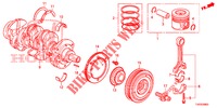 VILEBREQUIN/PISTON (DIESEL) (2.2L) pour Honda CIVIC DIESEL 2.2 EXECUTIVE 5 Portes 6 vitesses manuelles 2012