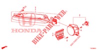 PHARE ANTIBROUILLARD / FEU D'ECLAIRAGE DE CONDUITE DE JOUR pour Honda CIVIC 1.4 COMFORT 5 Portes 6 vitesses manuelles 2013