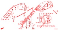 MOULAGE/PROTECTION pour Honda CIVIC 1.4 EXECUTIVE 5 Portes 6 vitesses manuelles 2013