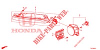 PHARE ANTIBROUILLARD / FEU D'ECLAIRAGE DE CONDUITE DE JOUR pour Honda CIVIC 1.4 EXECUTIVE 5 Portes 6 vitesses manuelles 2013
