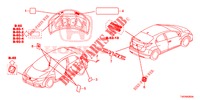EMBLEMES/ETIQUETTES DE PRECAUTIONS pour Honda CIVIC DIESEL 1.6 EXECUTIVE 5 Portes 6 vitesses manuelles 2013