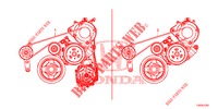 COURROIE ALTERNATEUR (1.8L) pour Honda CIVIC 1.8 LIFESTYLE 5 Portes 6 vitesses manuelles 2013