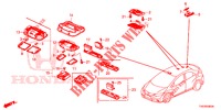 PLAFONNIER pour Honda CIVIC 1.8 LIFESTYLE 5 Portes 6 vitesses manuelles 2013