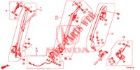 CEINTURES DE SECURITE pour Honda CIVIC 1.8 EXECUTIVE 5 Portes 6 vitesses manuelles 2013