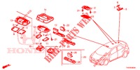 PLAFONNIER pour Honda CIVIC 1.8 EXECUTIVE 5 Portes 6 vitesses manuelles 2013