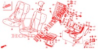SIEGE ARRIERE (G.) pour Honda CIVIC 1.8 EXECUTIVE 5 Portes 6 vitesses manuelles 2013