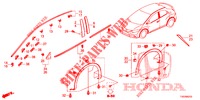 MOULAGE/PROTECTION pour Honda CIVIC DIESEL 2.2 EXECUTIVE 5 Portes 6 vitesses manuelles 2013