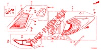 FEU ARRIERE/FEU D'IMMATRICULATION pour Honda CIVIC DIESEL 1.6 EXCLUSIVE 5 Portes 6 vitesses manuelles 2015