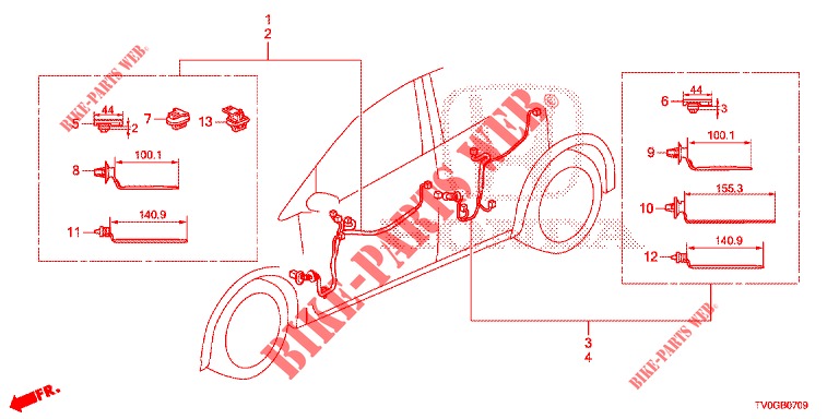 FAISCEAU DES FILS (6) pour Honda CIVIC DIESEL 1.6 EXCLUSIVE 5 Portes 6 vitesses manuelles 2015