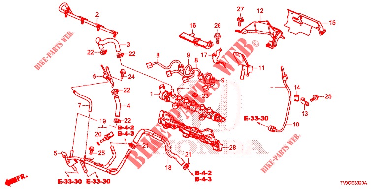 TRINGLE DE CARBURANT (DIESEL) pour Honda CIVIC DIESEL 1.6 EXCLUSIVE 5 Portes 6 vitesses manuelles 2015