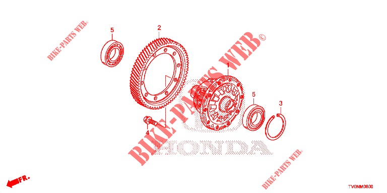 DIFFERENTIEL pour Honda CIVIC 1.4 ELEGANCE 5 Portes 6 vitesses manuelles 2016