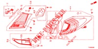 FEU ARRIERE/FEU D'IMMATRICULATION pour Honda CIVIC 1.4 S 5 Portes 6 vitesses manuelles 2016
