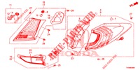 FEU ARRIERE/FEU D'IMMATRICULATION pour Honda CIVIC DIESEL 1.6 EXECUTIVE NAVI EDITION X 5 Portes 6 vitesses manuelles 2016