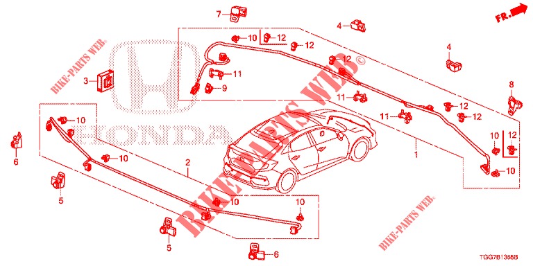 CAPTEUR DE STATIONNEMENT pour Honda CIVIC  1.5 SPORT PLUS 5 Portes full automatique 2017